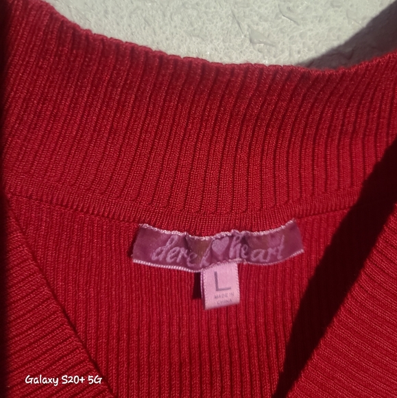 Derek❤️Heart red sweater dress - Picture 3 of 4